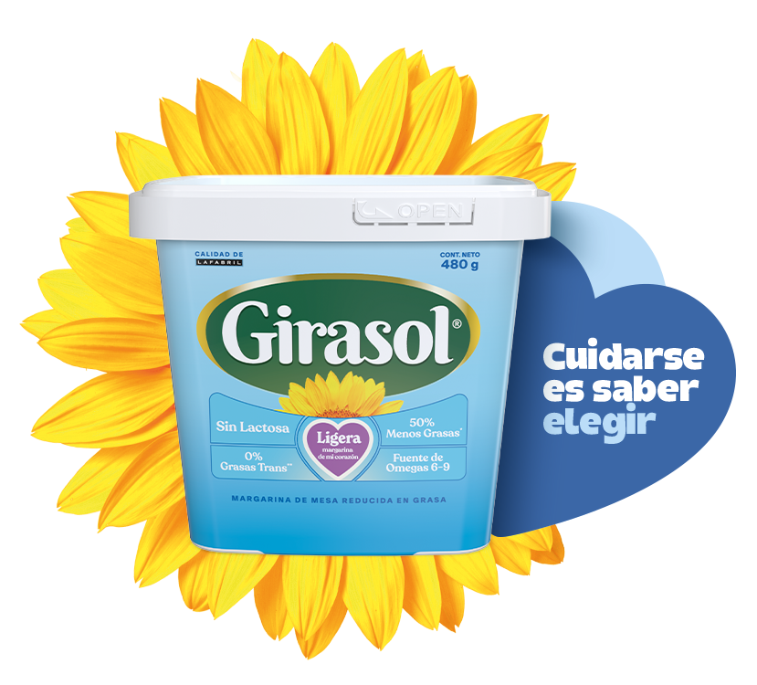 Nueva Margarina Girasol Ligera 50% menos grasa