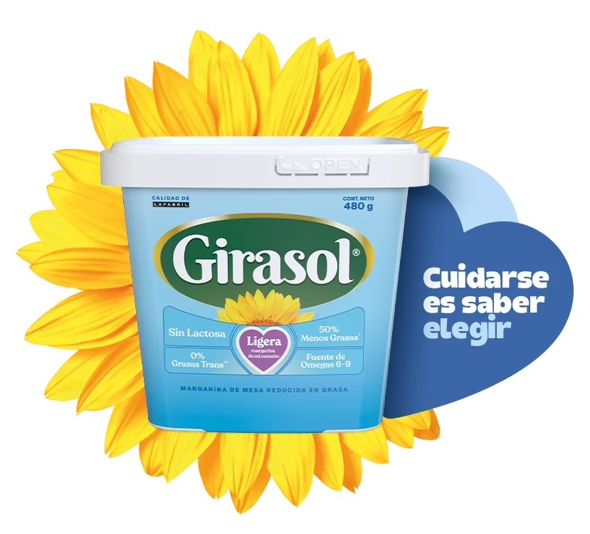 Nueva Margarina Girasol Ligera 50% menos grasa